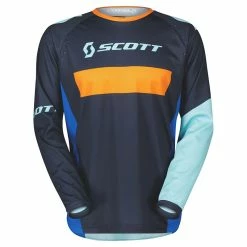 Promo 💯 Scott 350 Race Evo Jersey Blue Orange 🥰