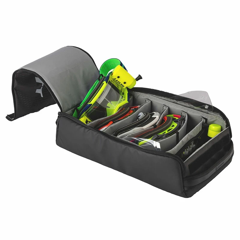 Promo ๐งจ Textile Scott Goggle Case Black Grey ๐ 2 Promo ๐งจ Textile Scott Goggle Case Black Grey ๐ - Image 2