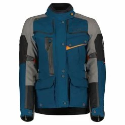 Deals ❤️ Touring Scott Voyager Dryo 👩 Women Jacket Blue Grey ❤️